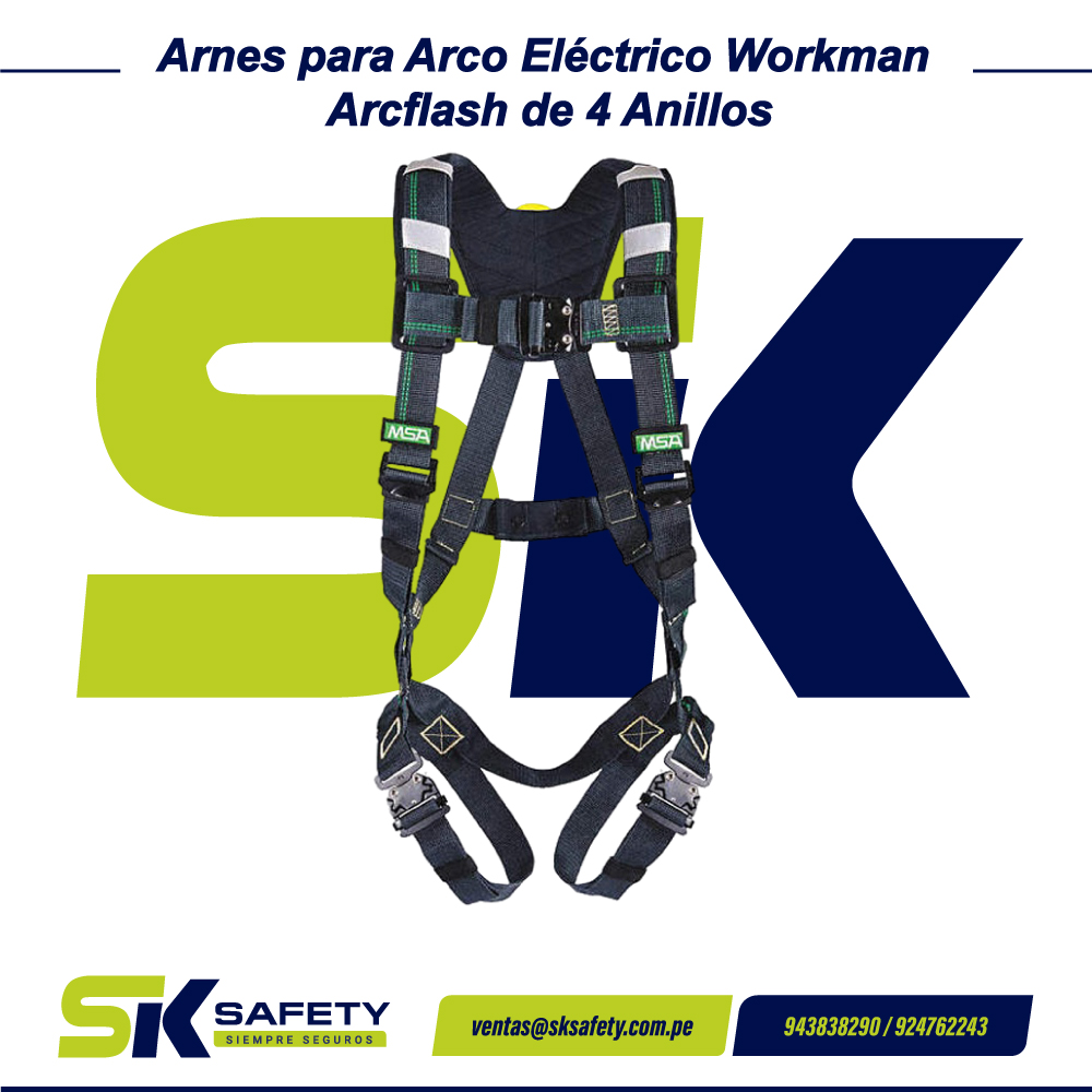 Arnes para Arco Eléctrico Workman Arcflash de 4 Anillos