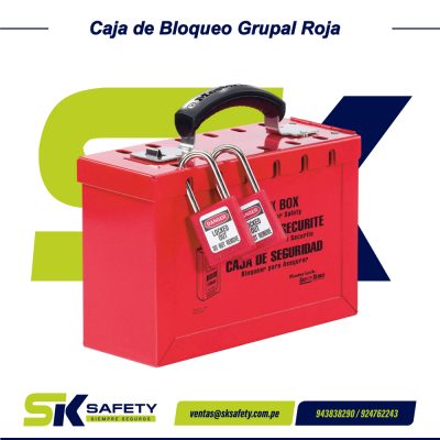 Caja de Bloqueo Grupal Roja
