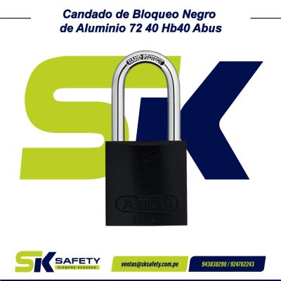 Candado de Bloqueo Negro de Aluminio 72 40 Hb40 Abus