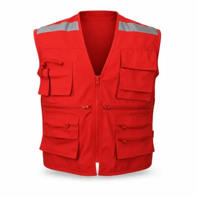 Chaleco de geólogo rojo