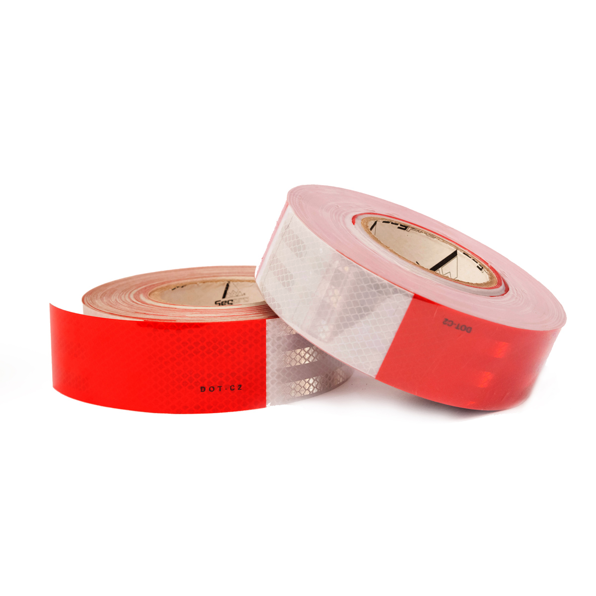 Cinta reflectiva adhesiva de 2 pulgadas SEGPRO CREROBL roja y blanca