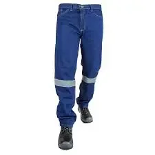 Pantalón jeans de trabajo azul corte recto