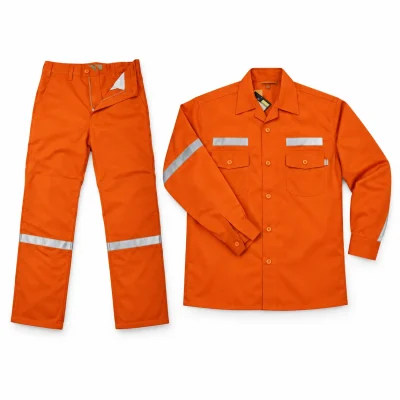 Conjunto de trabajo en dril naranja