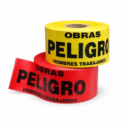 Cinta de seguridad amarilla Área Restringida 300 m x 4"