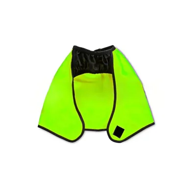 Cortaviento Dril Verde Fosforescente con Capucha